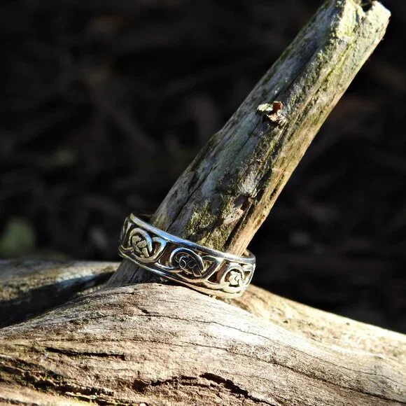 2/$13 Celtic Sterling Silver Ring Band Size 4.75 - Picture 4 of 5